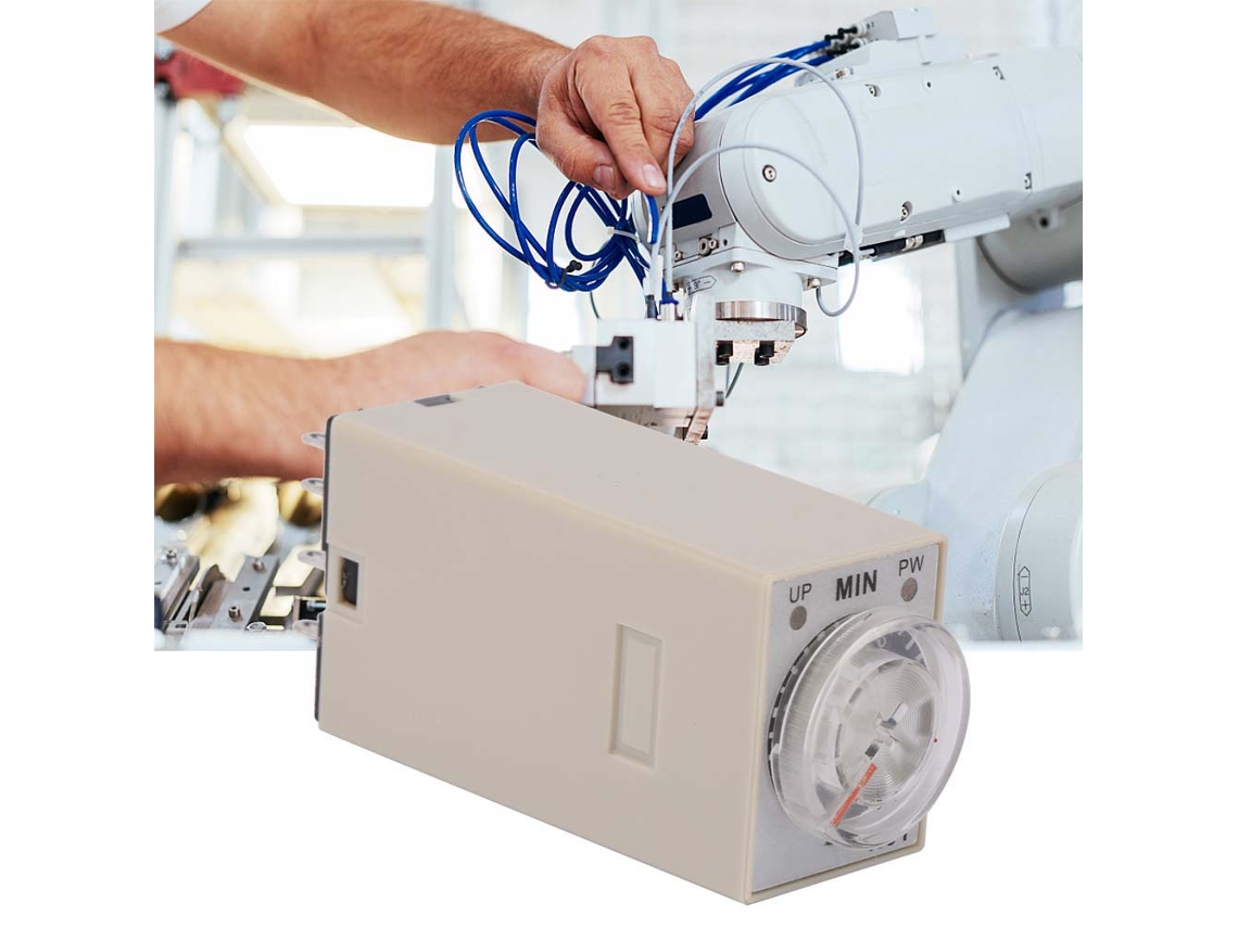 Relé De Temporização De Precisão 8 Pinos Laxiscreed Com Alimentação De 24v Dc Para Automação