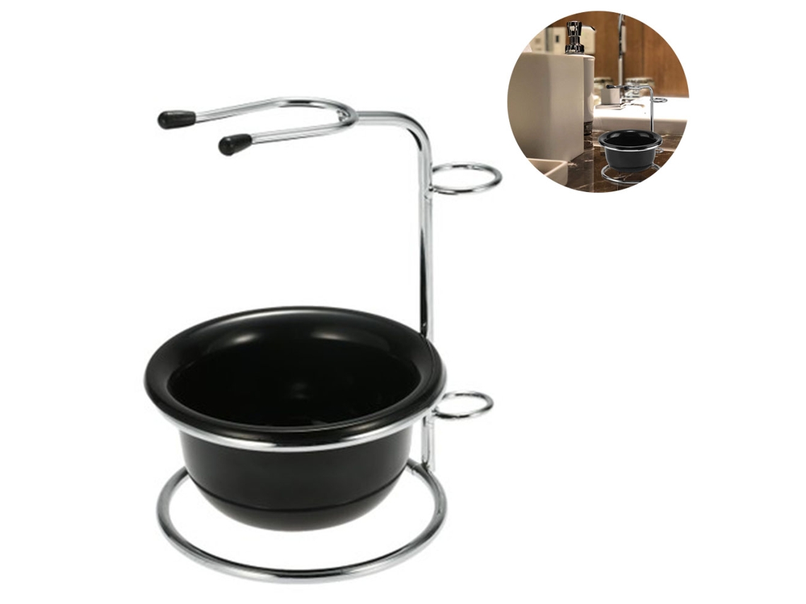 Suporte Para Barbear E Conjunto De Tigela Em Aço Inoxidável, Porta Escova, Tigela Para Sabonete De Barbear, Caneca, Para Homens