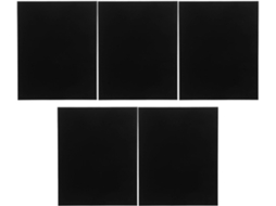 Kombuida 5-placas De Alumínio Anodizado Preto, Fácil Instalação E Compatibilidade Com Gravação, Acabamento Espelhado