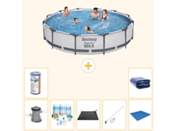 Piscina Bestway Steel Pro Max Redonda 366x76 Cm 8 peças S21688 BESTWAY