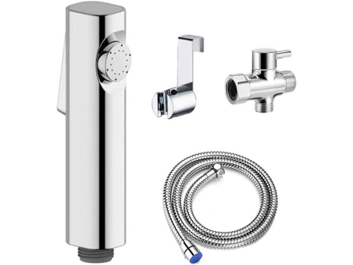 Conjunto De Ducha Higiênica Para Banheiro Com Acabamento Preto