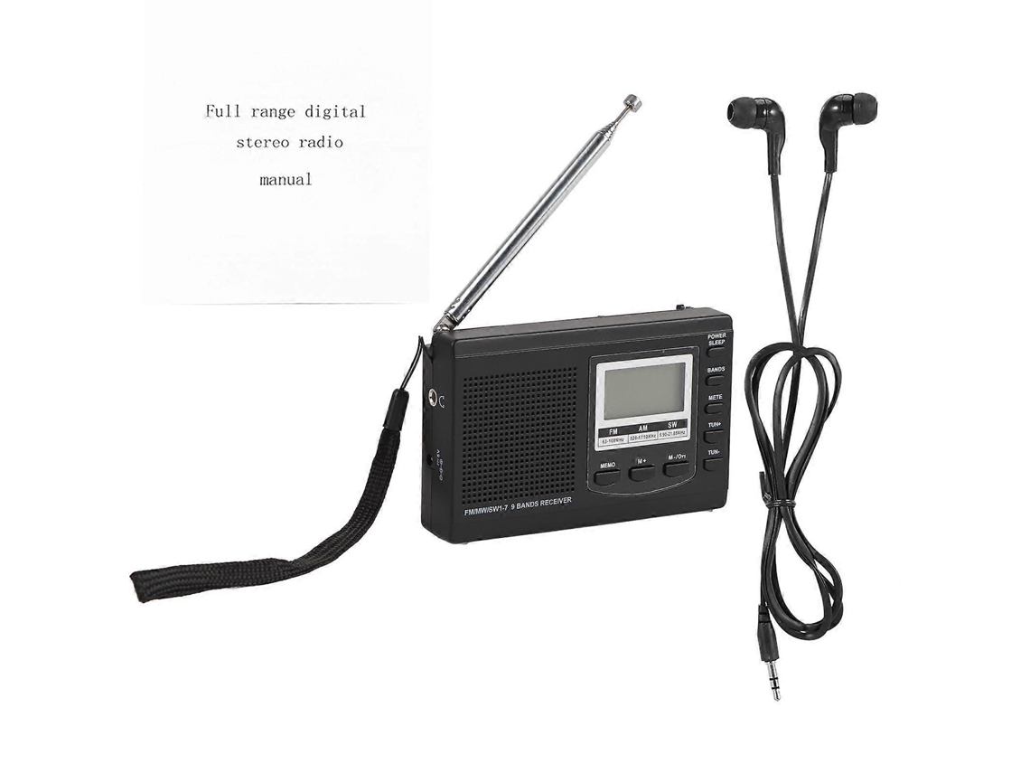 Receptor De Rádio Fm/mw/sw Portátil Com Despertador Digital Receptor De Rádio Fm Olysi Shop