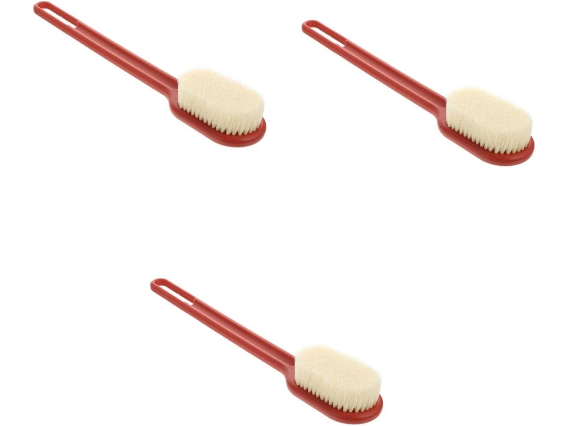 Escova De Banho Healeved Cabo Longo E Macia Em 3 Peças Para Limpeza Massagem Eficazes, Ideal Para Revitalizar A Pele Com