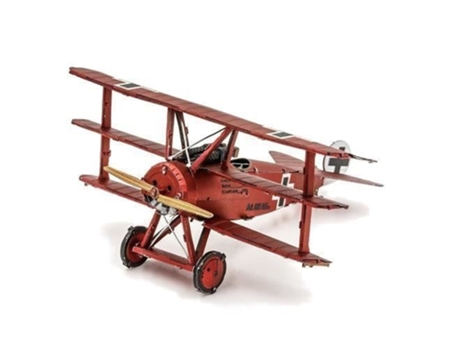 Kit De Maquetes Metal Earth Triplano Vermelho Barão Vermelho Fokker Metal A Montar Sozinho 14 Anos
