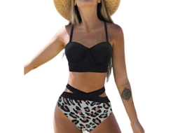 2026 bikini de Mulher de Linho Alto Girassol Qme XL B