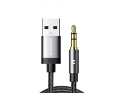 Cabo Adaptador De Áudio Essager Es Yp22 Usb A Macho Para 3,5 Mm Macho Para Fones De Ouvido Apple/android Aquaforge