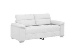 Sofá de 2 Lugares Branco 180x81x84 Cm em Couro Sintético MAISON EXCLUSIVE