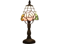 Abajur De Mesa Vintage Tiffany Rose Em Vitral, Estilo Mediterrâneo, Com Mosaico De Arte Turca Vintage, Ideal Para