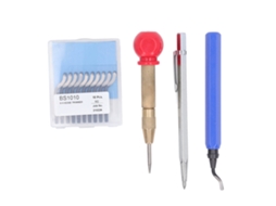 Kit De Ferramentas Para Desbarbar Com Lâminas Rotativas De Aço De Alta Velocidade, Punção E Lápis De Escrita