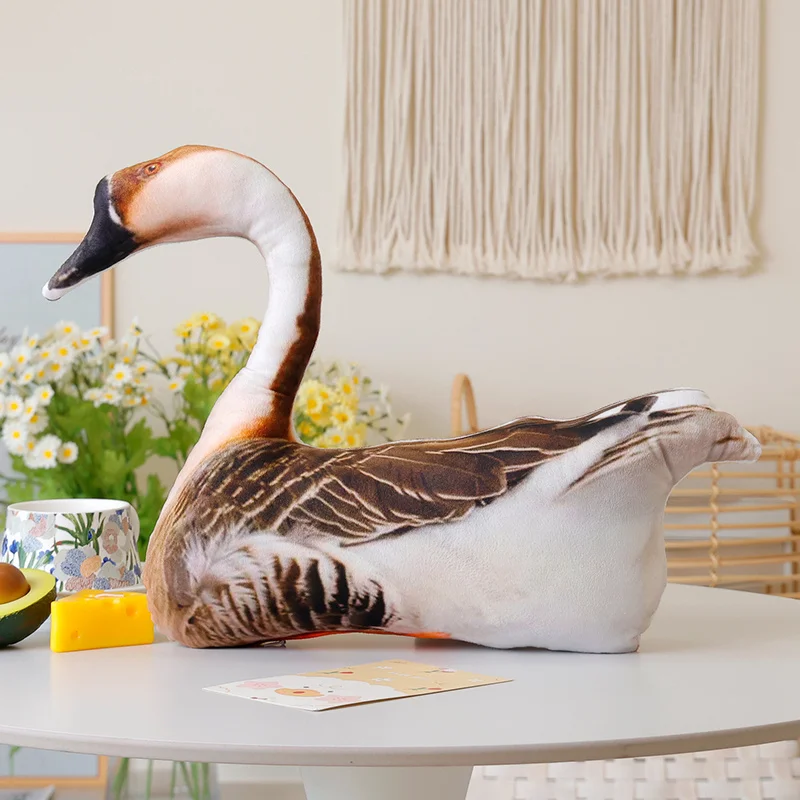Almofada de Pelúcia Fofa com Estampa de Animal, Decoração para Casa. MDUG (ganso, 35 40 Cm)