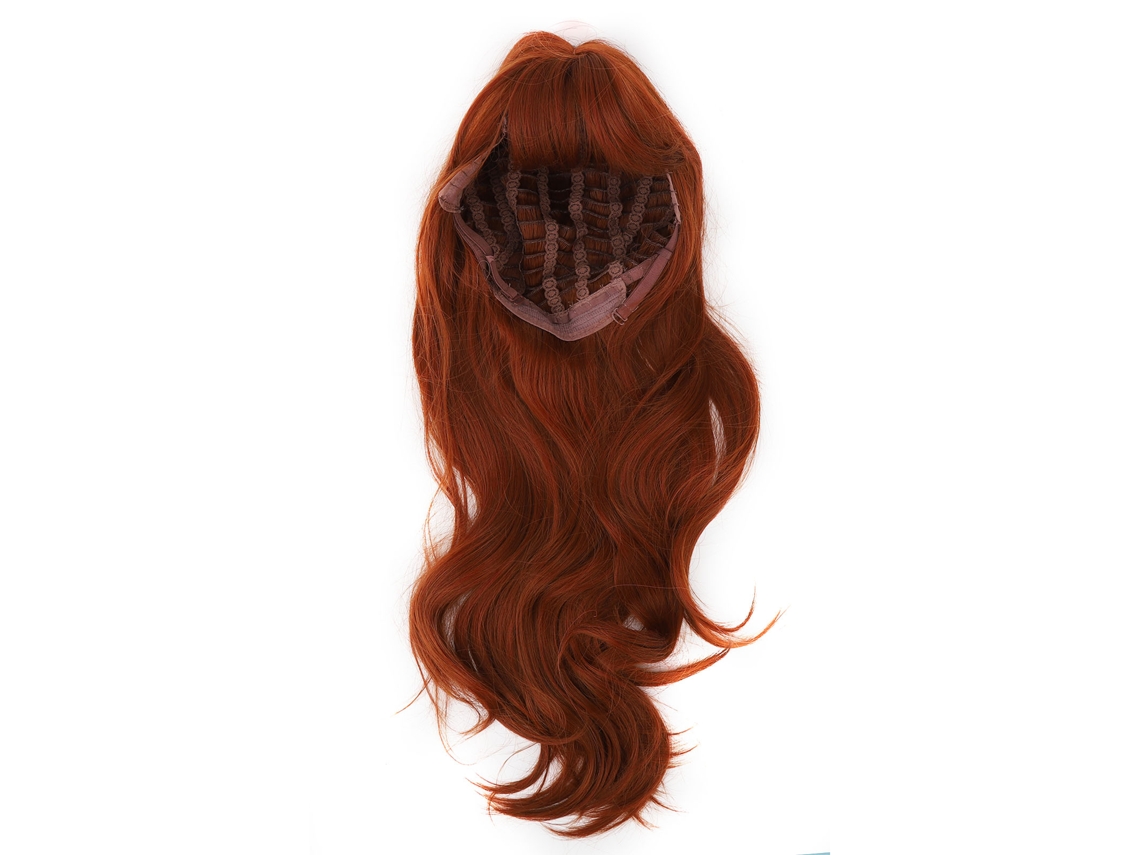 Peluca Sintética Rizada Larga Marrón Rojizo Para Cosplay De Mujer