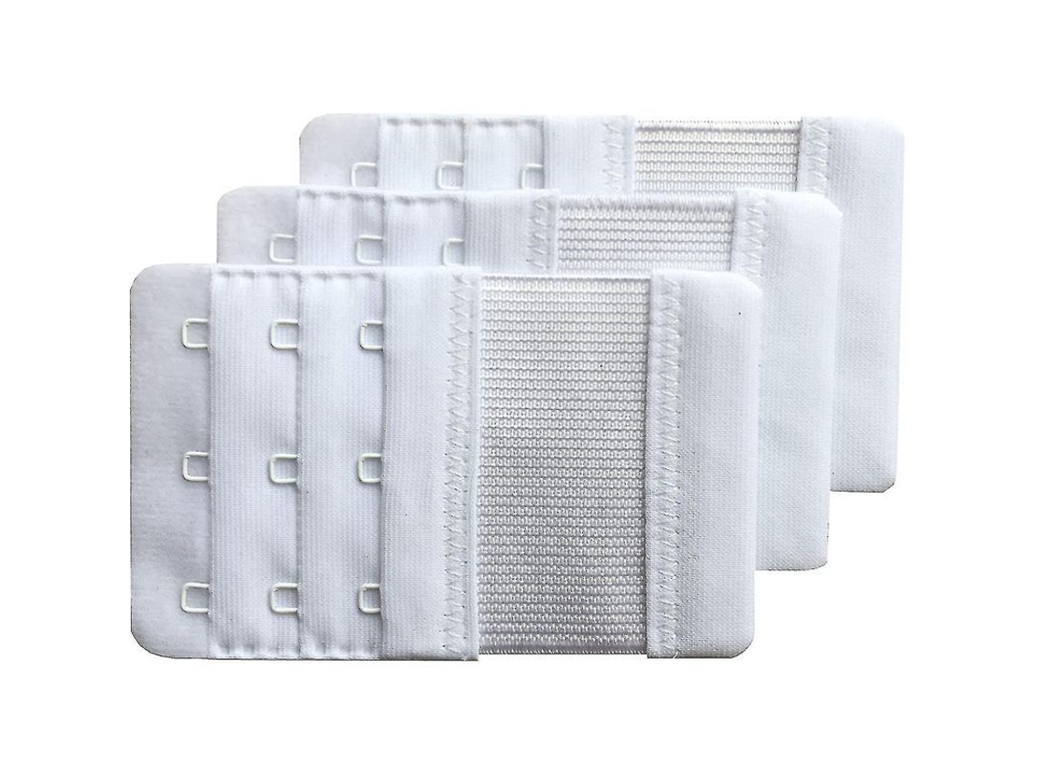 Kit de 3 Extensores de Sutiã com 3 Ganchos Macios e Confortáveis para Mulheres