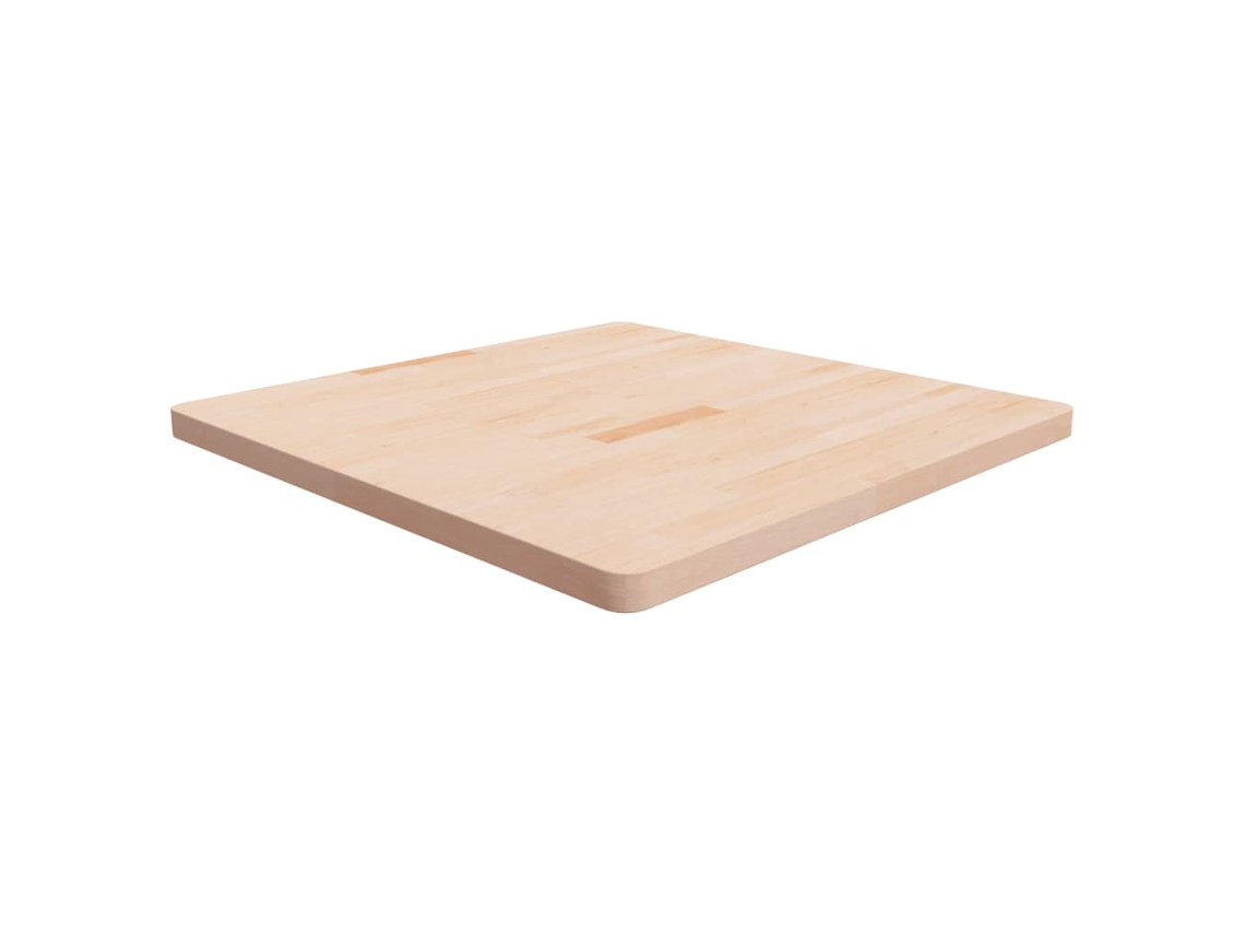 Vidaxl Tampo De Mesa Quadrado 90x90x4 Cm Carvalho Maciço Não Tratado