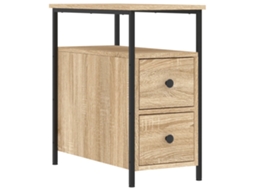 Bedside Cabinet, Bedside Cabinets Vidaxl Marrom Madeira Processada (n/a)