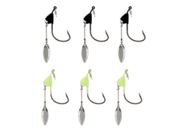 Lure Glow Crank Hook (with Rotating Spinner, Box Of 6)
