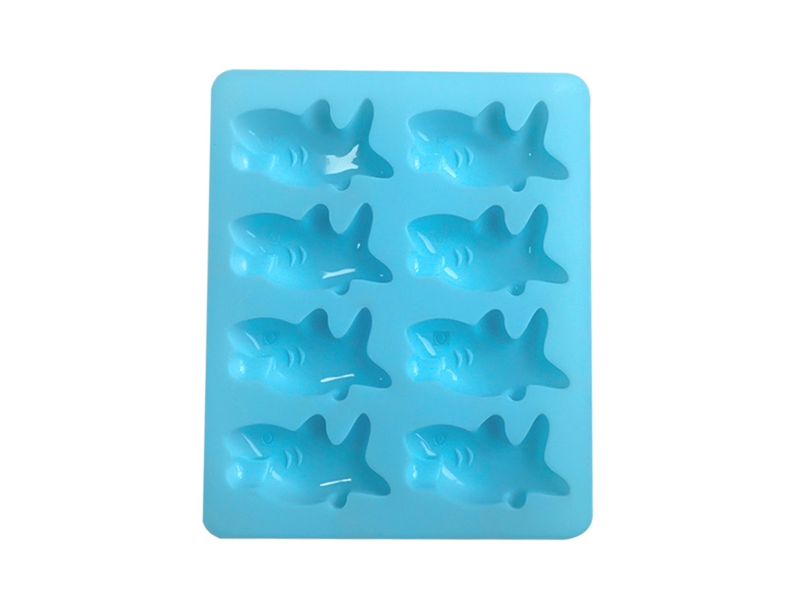 Molde De Fondant Em Formato Tubarão 3d Com 8 Cavidades Para Confeitaria Diy