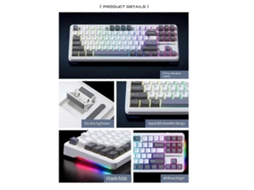 Teclado Mecânico Aula F87 Com 87 Teclas Hotswap, Teclado Sem Fio Rgb Pbt Para Jogos Everley891