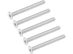 Conjunto de 5 Parafusos Sextavados com Cabeça Escareada Plana, Aço 304, M8x80mm CHABERLU