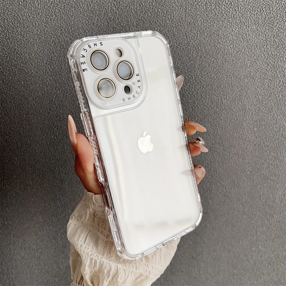 (iphone 13, Branco) Capa Transparente À Prova De Choque Para Iphone, Ideal Para Meninas.