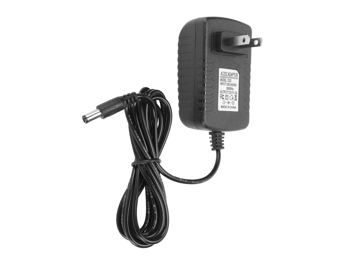 Adaptador De Energia Externo 12v 2a, Ac Para Dc, Plug Eua, Preto 100 240v Luz Dourada