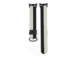 Bracelete para Xiaomi Smart Band 10/9/8 em nylon trançado com fivela de aço prate preto e branco XIAOMOYU