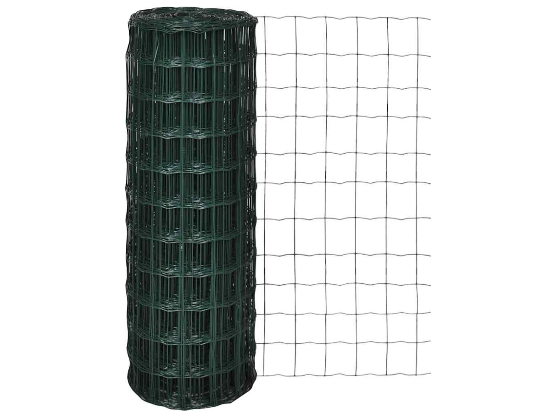 Vidaxl Cerca 25 X 1,2 M Aço Verde