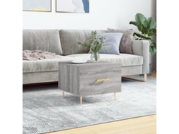 Mesa De Centro 50x50x40 Cm Derivados Madeira Sonoma Cinza Lovely Home