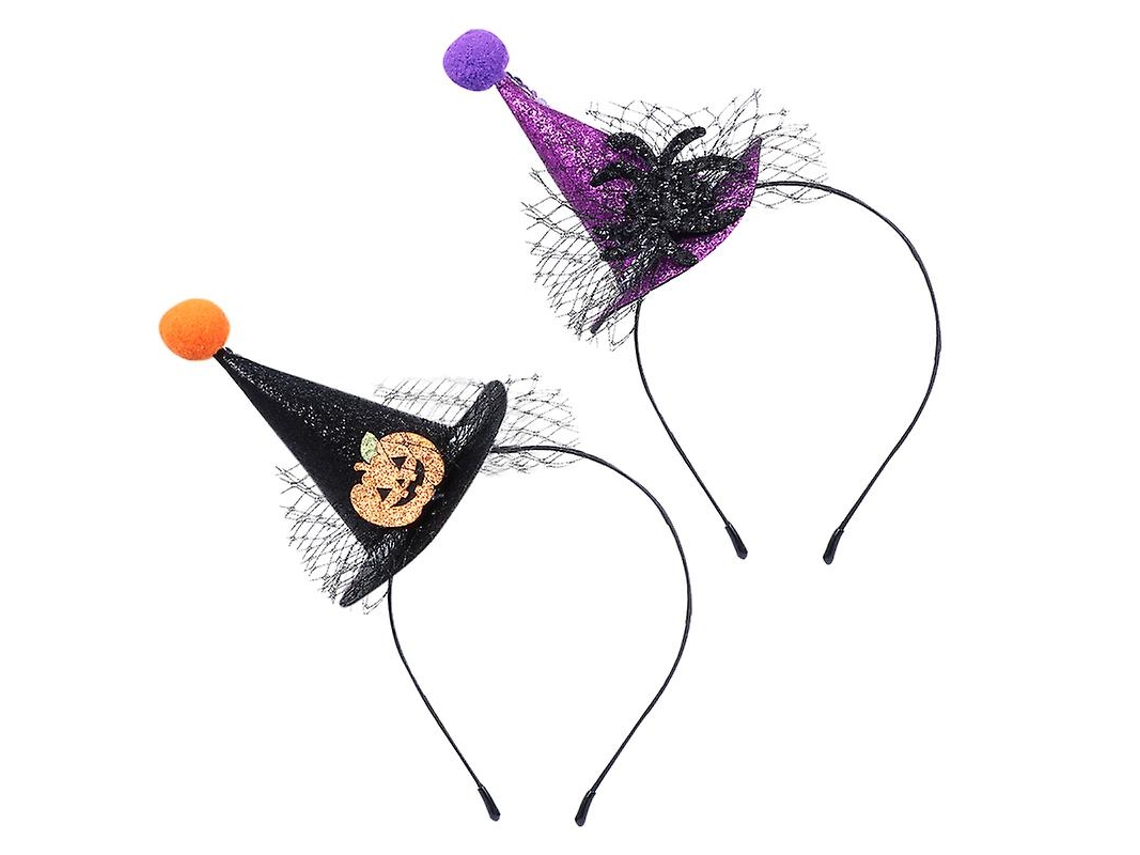 2 Unidades de Faixa de Cabeça de Bruxa para Decorações de Halloween ALLINLESS