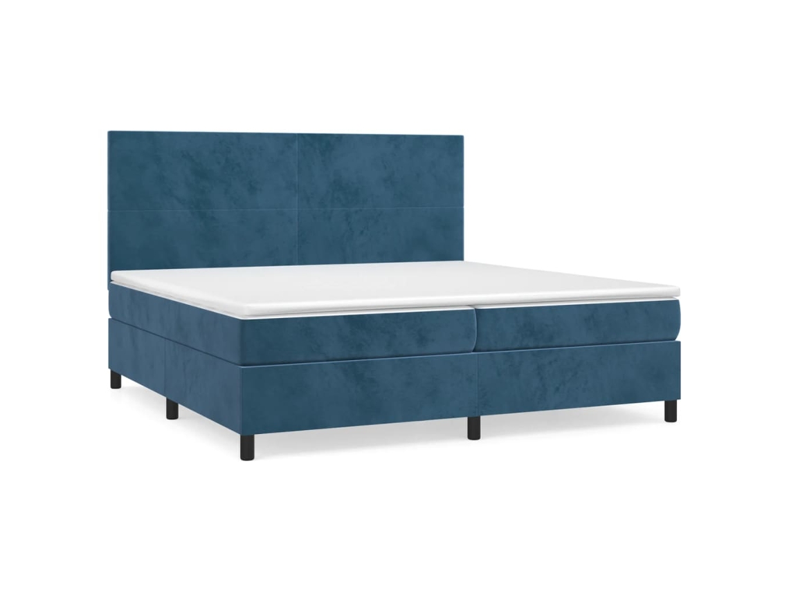 Box Spring Bed, Box Spring Beds Vidaxl Azul Veludo (200 X 200 Cm)