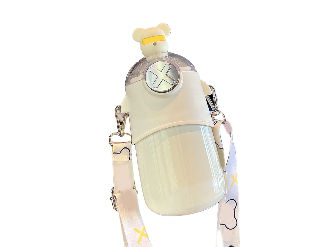 Garrafa Isolada Infantil com Canudo 316 Aço Inox 480ml