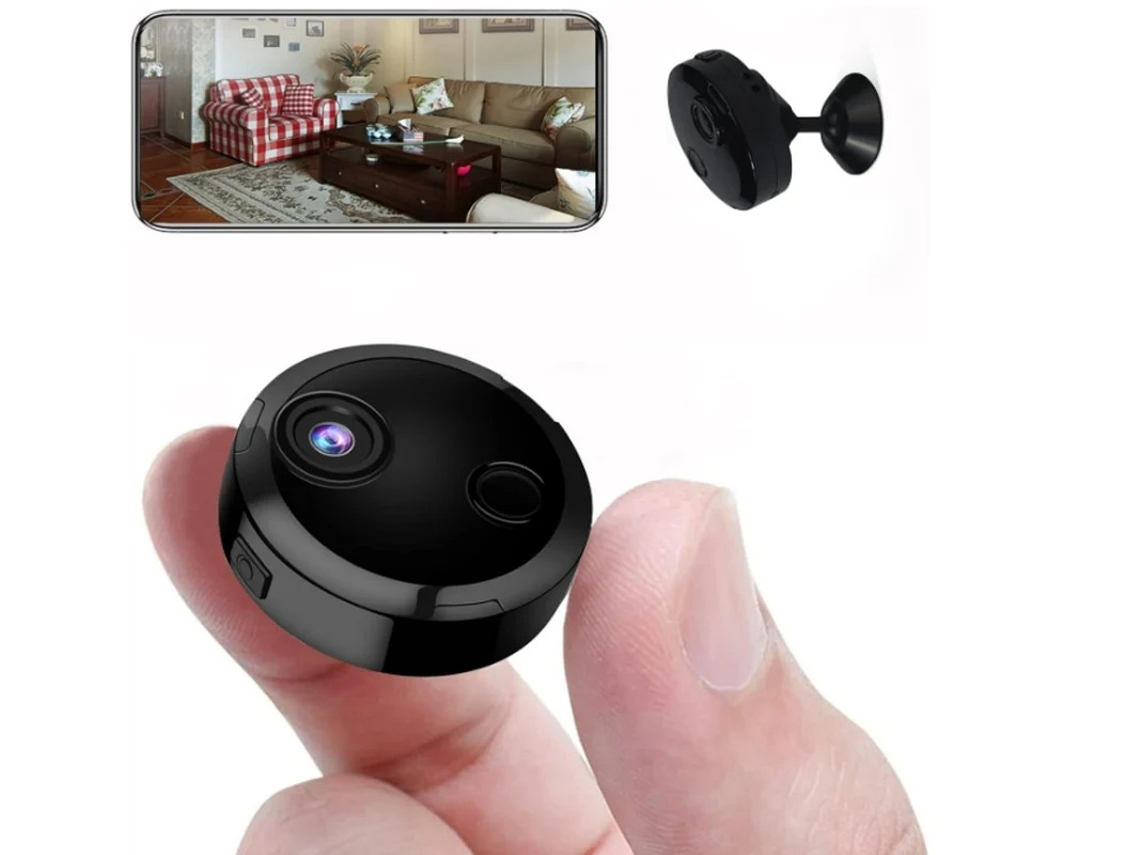 Mini Câmera Espiã Wifi 1080p Gravação De Vídeo Alimentação Ao Vivo Câmera Espiã Oculta Sem Fio Babá/visão Noturna Automática/visão Noturna Sem Yizhood