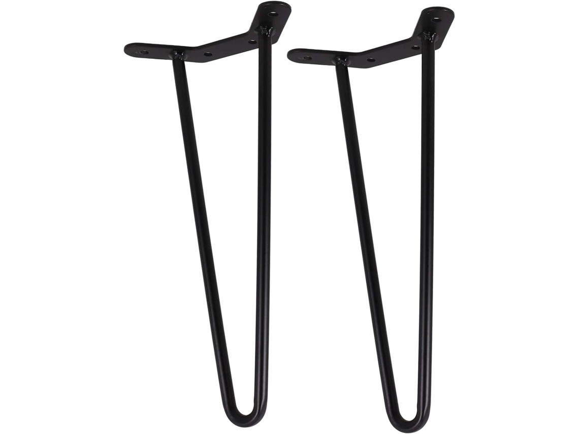 Shineofi 2 Peças Pés De Mesa Em Formato Grampo Cabelo, Pés De Metal Resistentes Para Móveis, Para Mesas, Bancos E