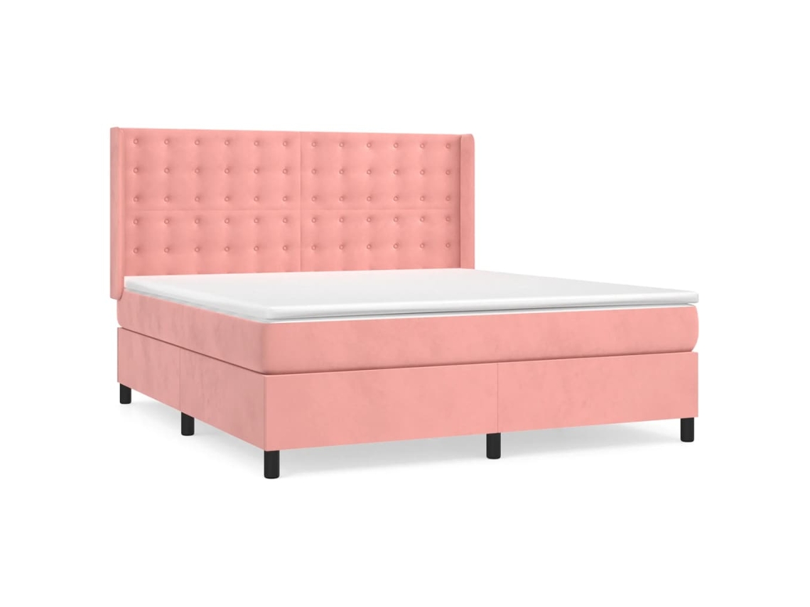 Box Spring Bed, Box Spring Beds Vidaxl Cor-de-rosa Veludo (180 X 200 Cm)
