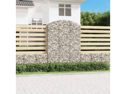Vidaxl Cesto Gabião Arqueado 150x50x200/220 Cm Ferro Galvanizado
