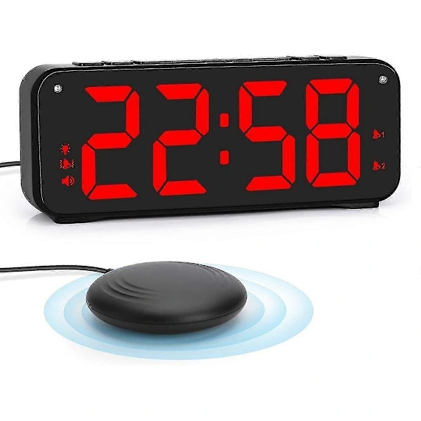 Despertador potente com função vibratória e visor de 6,5 polegadas BRILVIBERA