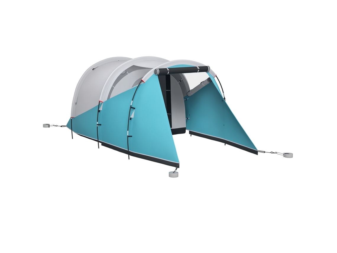 Barraca de Camping TOPBRICO para 3 Pessoas, 2 portas, bolsa, impermeável, 480x260x200cm