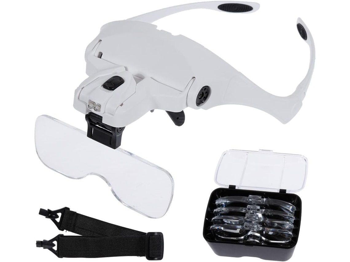 Lupa Com 2 Luzes De Led E 5 Lentes. Aquaforge