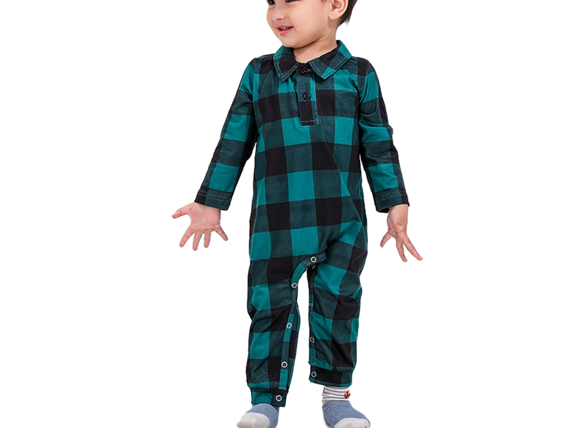 Laxiscreed Pijama Natalino Em Família Com Print De Cervo Para Bebés De 12 A 18 Meses