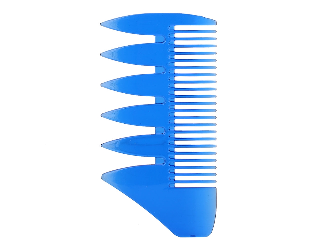 2026 pente Profissional de Óleo para Homens Pente Portátil de Dentes Largos Pente de Cabelo (azul)