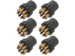Escovas De Cobre Para Limpeza Eficaz, Acessórios De Plástico E Cobre, Conjunto De 6 Peças Para Limpadores A Vapor Em