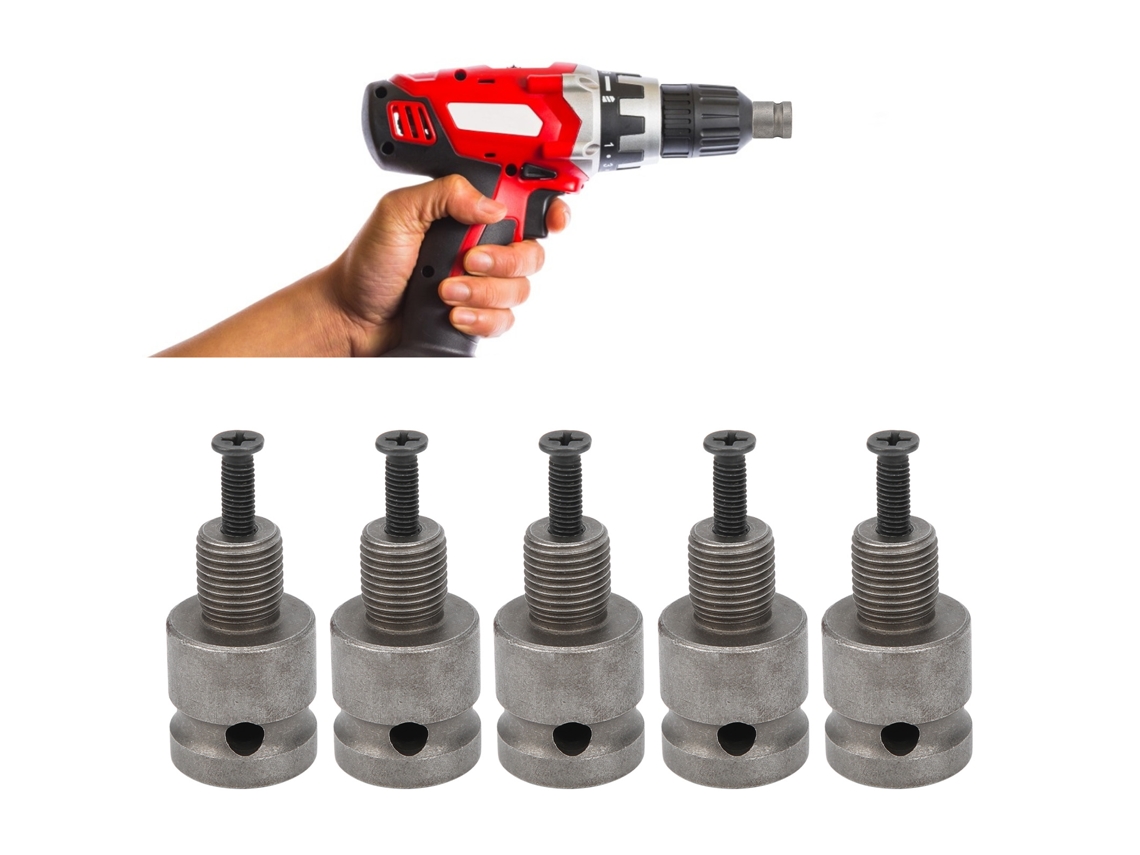 10 Peças Adaptador De Chave Elétrica Para Quadrado Rosca G1/2 Polegada Aço Carbono Acessórios De Ferramentas Elétricas