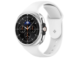 Bracelete Para Samsung Galaxy Watch 8 / 8 Classic - Silicone Com Fivela Reversa - Branca