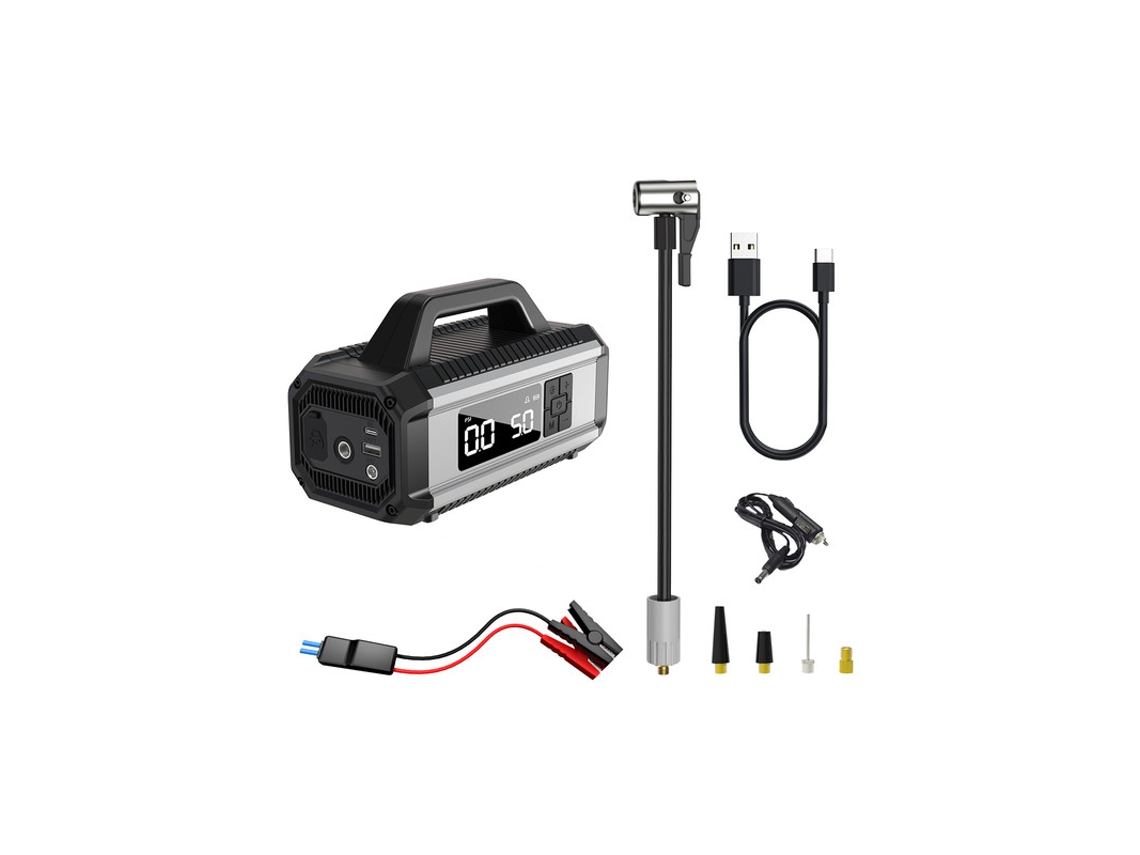 Chronus Qb05 Compressor De Ar Portátil Inflador De Pneus Para Carro, Motocicleta, Bicicleta, Bola (cinza)