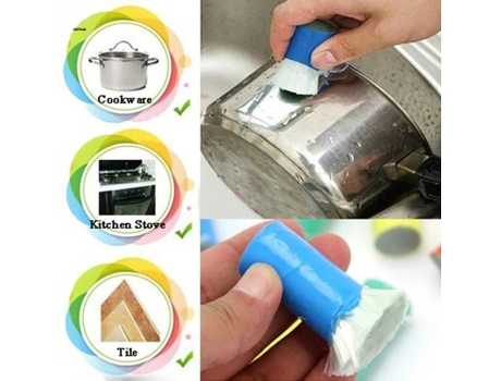2pcs/lote Escova Mágica Em Aço Inoxidável Limpeza Metálica De Cozinha Bonytain