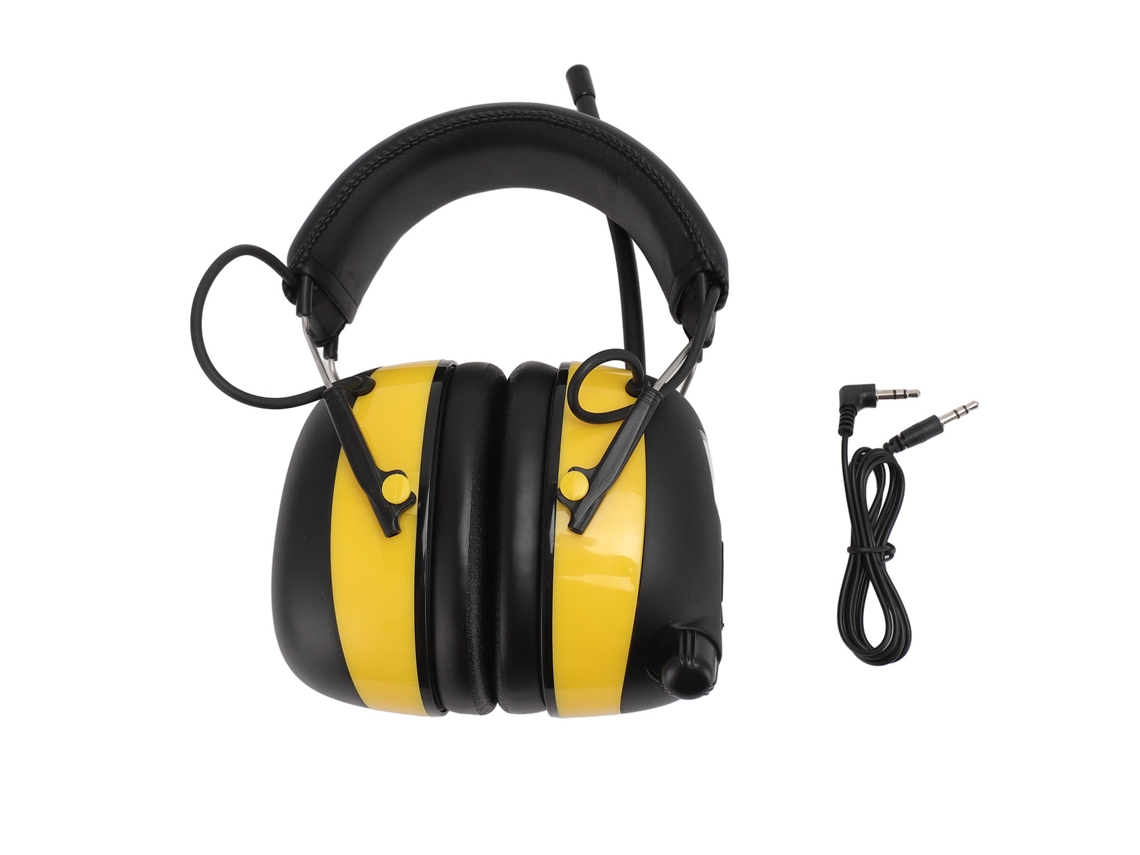 Protector Auricular Bluetooth Com Redução De Ruído De 30 Db Para Trabalho E Construção Amarelo Audífono Cascos Electrónicos