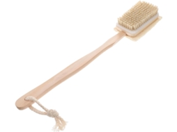 Escova De Banho Com Cabo Longo Madeira, Cerdas Naturais, Massageador De Pele Dupla Face E Esponja Esfoliante