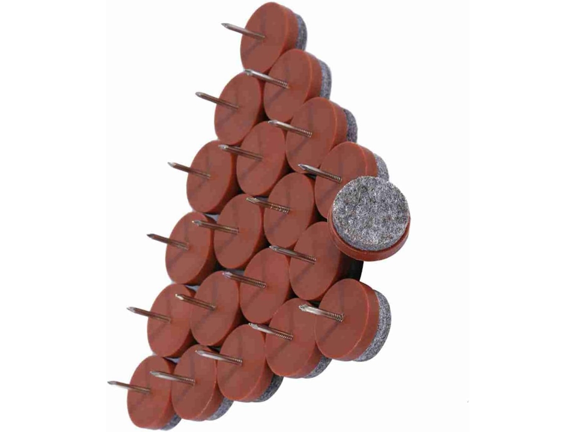 Protetores De Feltro Yinhing 20mm Para Pés Móveis, Pacote Com 20 Unidades, Marrom, Antirriscos E Silenciosos Para