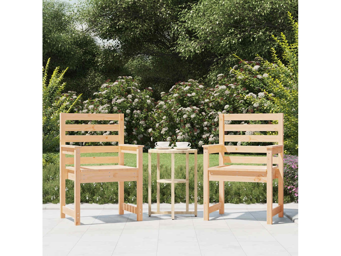 Vidaxl Cadeiras De Jardim 2 Pcs 60x48x91 Cm Pinho Maciço