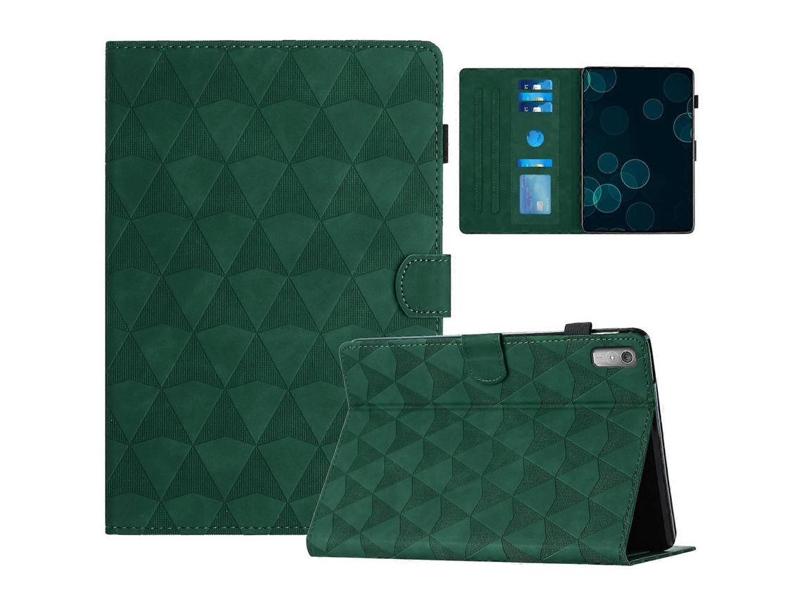 Capa Para Tablet Lenovo Tab M9 Em Couro Com Textura De Diamante