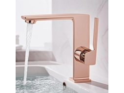 Torneira De Latão (g1/2/dourada) Para Lavatório Em Dourado Escovado, Água Quente E Fria,